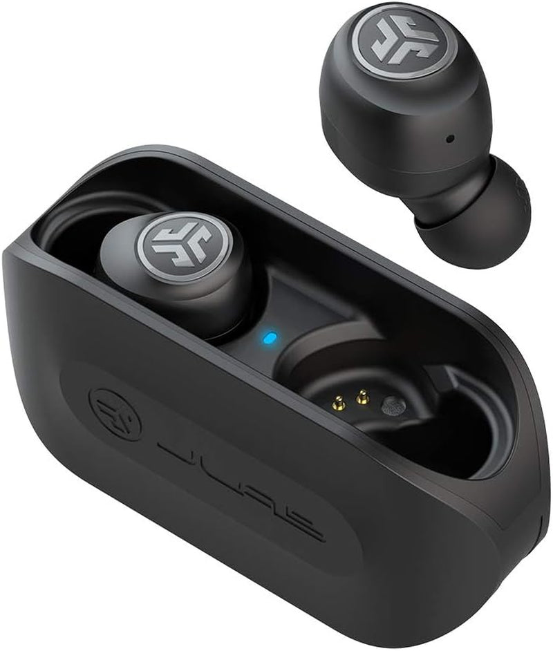Go Air True Wireless Bluetooth Earbuds + Charging Case, Black, Dual Connect, IP44 Sweat Resistance, Bluetooth 5.0 Connection, 3 EQ Sound Settings Signature, Balanced, Bass Boost