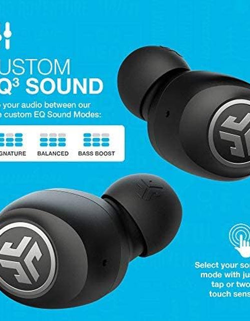 Load image into Gallery viewer, Go Air True Wireless Bluetooth Earbuds + Charging Case, Black, Dual Connect, IP44 Sweat Resistance, Bluetooth 5.0 Connection, 3 EQ Sound Settings Signature, Balanced, Bass Boost
